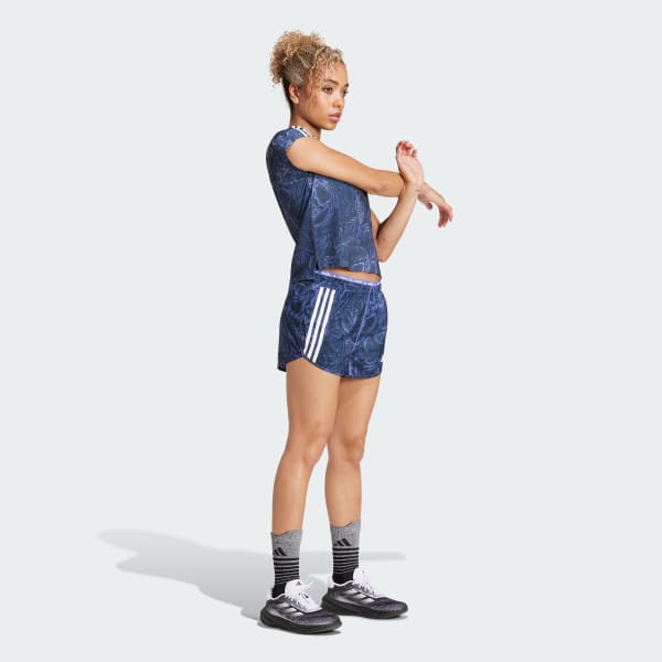 Azul Shorts Own the Run Excite AEROREADY con estampado integral