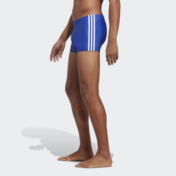 Blau Classic 3-Streifen Boxer-Badehose