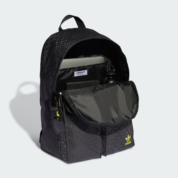 Μαύρο Trefoil Monogram Jacquard Backpack