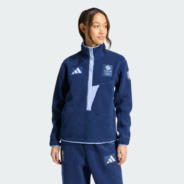 Blue Team GB Pile Fleece Pullover Woman
