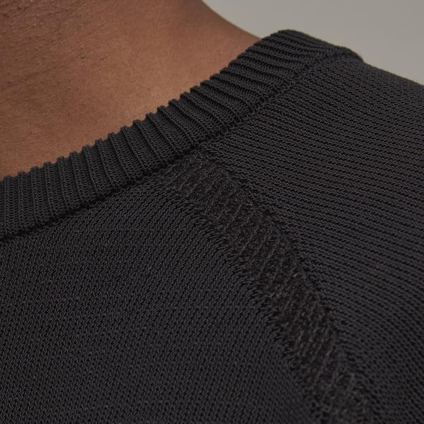 Noir Sweat-shirt Y-3 Classic Knit Crew AT135