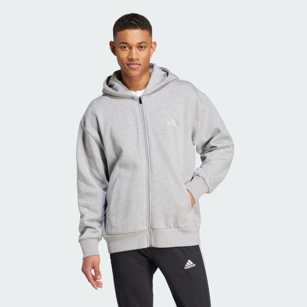 ke.nt5 20個分
1カートンはバラして発送いたします。 adidas ALL SZN Fleece Full-Zip Hoodie - Grey | Free Shipping