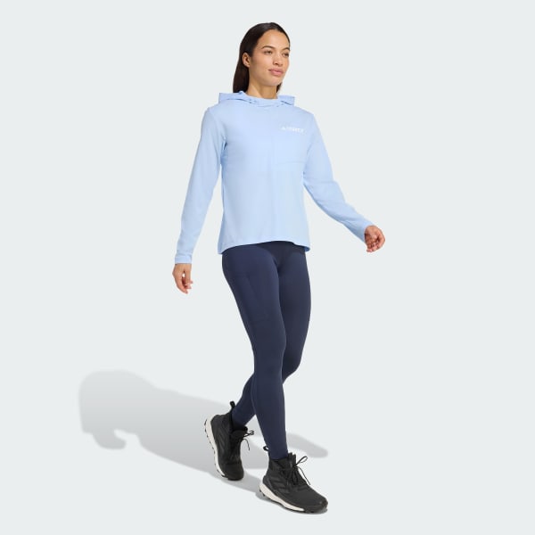 Blue Terrex Multi Climacool Hooded Long Sleeve Top