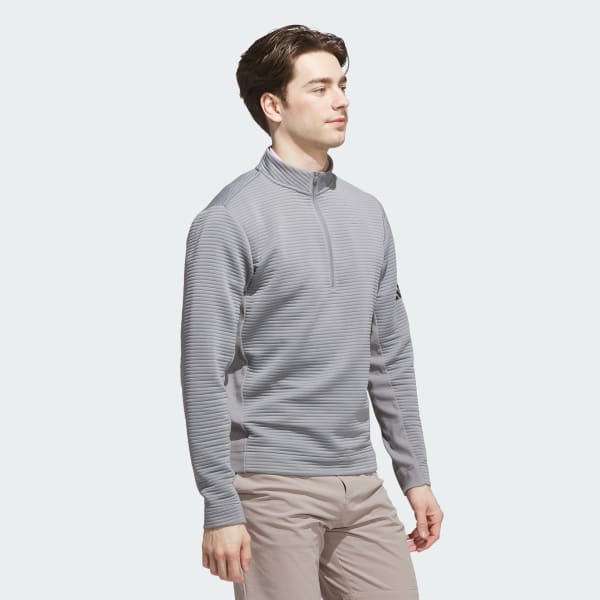 Grey Ultimate365 DWR Textured Quarter-Zip Pullover