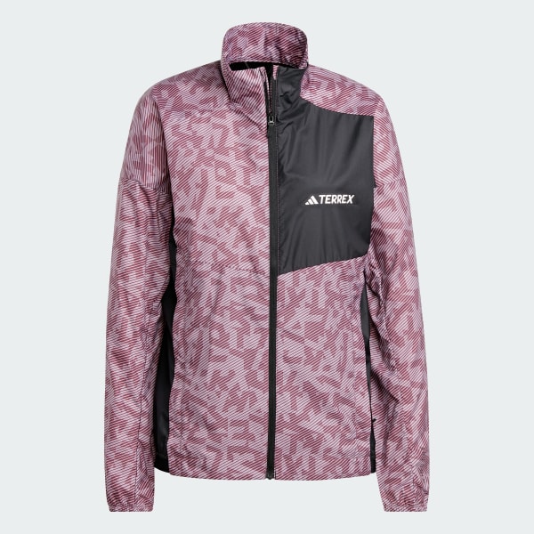 Burgundy Terrex Trail Running Wind Jacket
