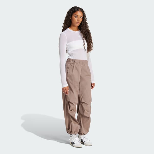 Brown Essentials Ripstop Parachute Pants
