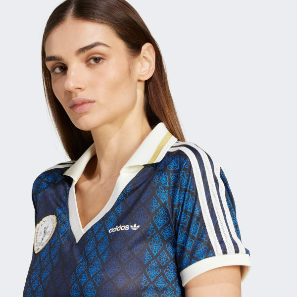 ★ adidas★ Retro Sports Cricket Inspired Crop Jersey Navy adidas Originals Retro Sports Cricket-inspired Cropped