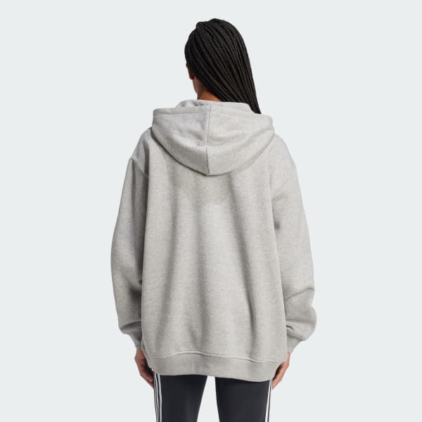 Gris Sudadera con Gorro Essentials Oversize Tela Fleece