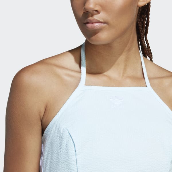 Μπλε Adicolor Classics Poplin Halter-Neck Top