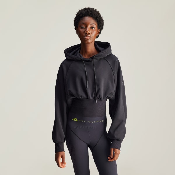 Felpa con cappuccio adidas by Stella McCartney Cropped Nero adidas adidas Italia