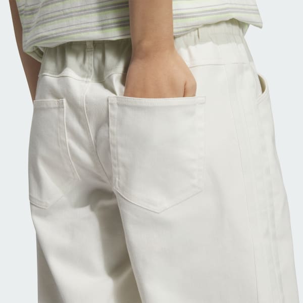 アディダス STADIUM CHROME ルーズフィット デニムパンツ - ホワイト