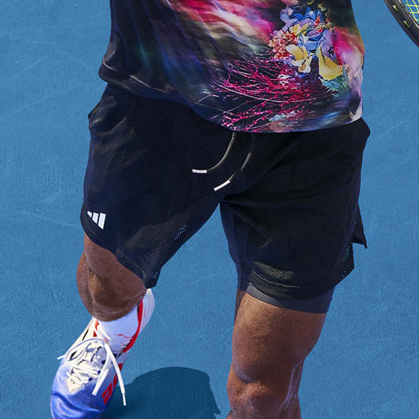 Svart Melbourne Tennis Two-in-One 7-inch Shorts