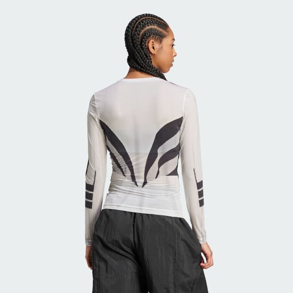 bílá Atlanta Sublimation Print Long Sleeve Long-Sleeve Top