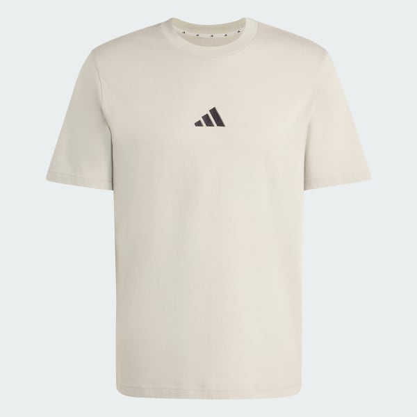 Grey Essentials Small Logo Single Jersey Tee