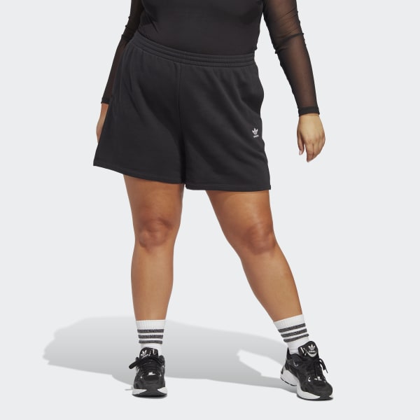 Black Adicolor Essentials French Terry Shorts (Plus Size)