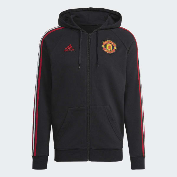 Preto Casaco com Capuz 3-Stripes do Manchester United