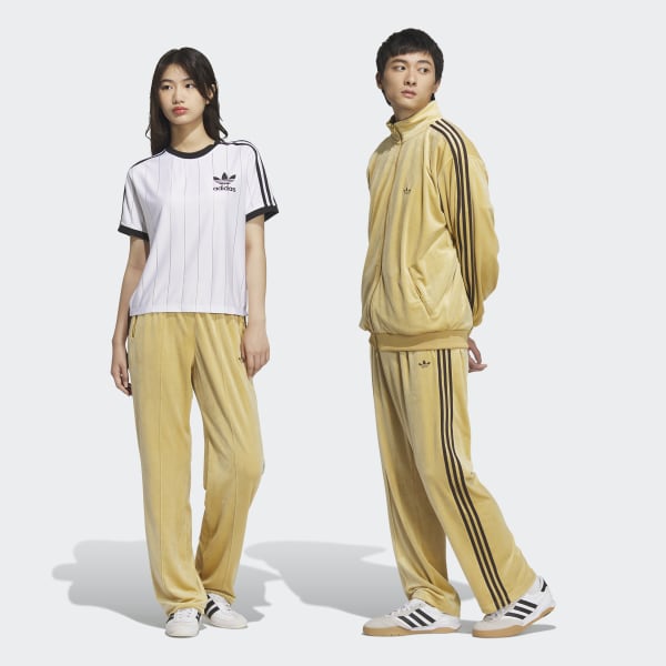 新品 ADIDAS ベロア トラックパンツ L ベロア トラックパンツ テックインディゴ ｜アパレル,パンツ
