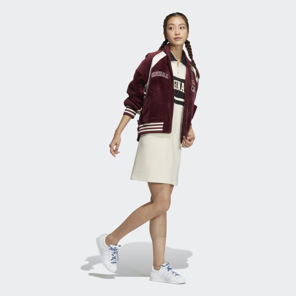 Burgundy 안티 유니버시티 패디드 재킷