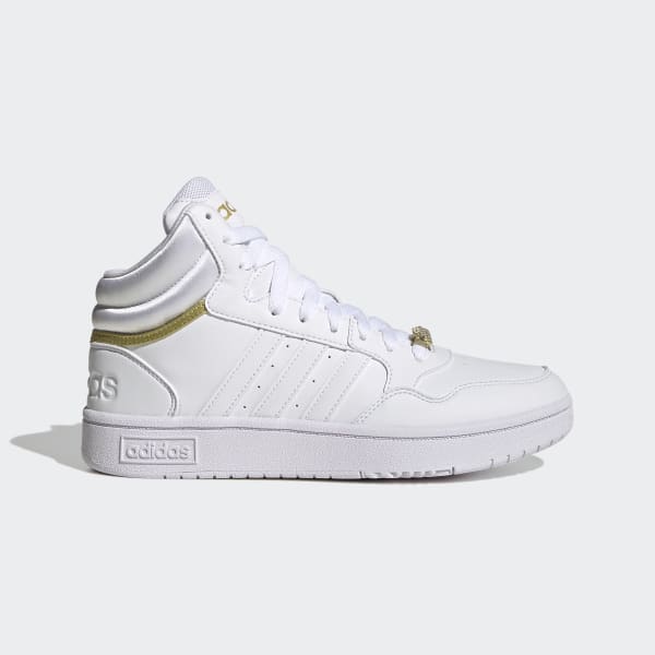 Ruckus deep Go for a walk adidas Hoops 3.0 Mid Classic Gold Metallic Shoes - White | Women's  Lifestyle | adidas US