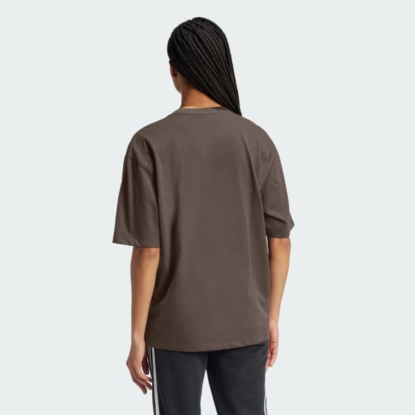 Brown TREFOIL ESSENTIALS BOYFRIEND TEE