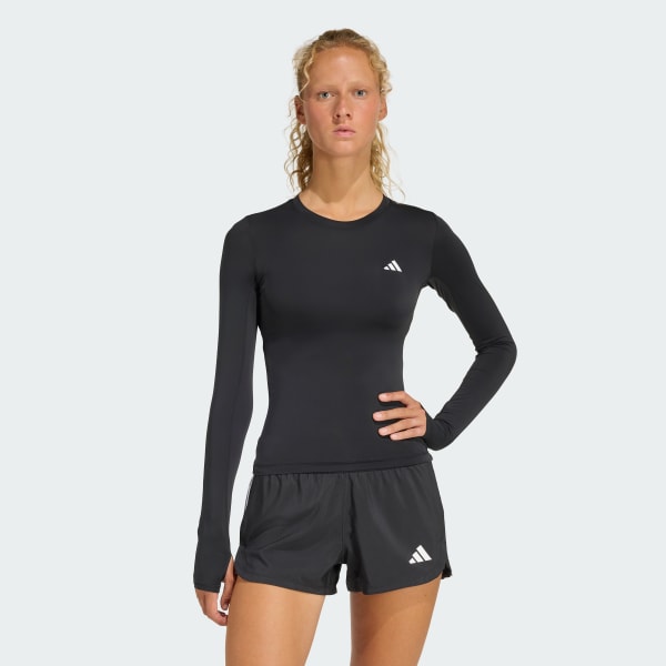 Black PrimeLift Essentials Workout Contour Long Sleeve top