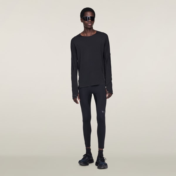 Negro Camiseta de running manga larga Y-3