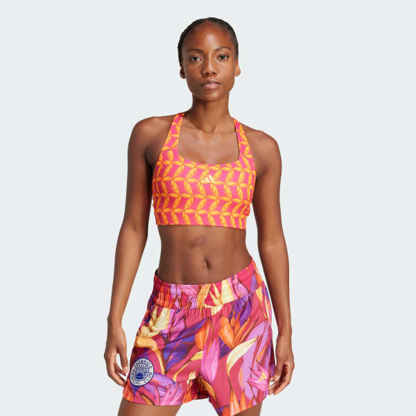 Pomarańczowy Biustonosz adidas x FARM Rio Medium-Support