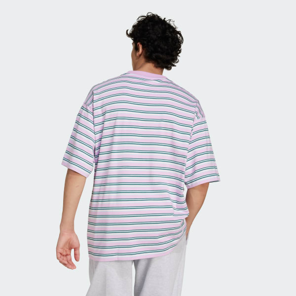 Purple '80s Loose Striped Tee