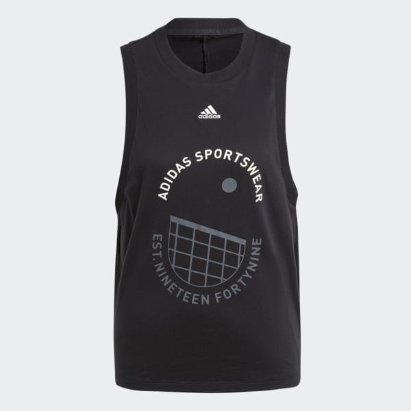 Black Sportswear Resort Graphic Tank Top