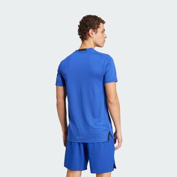 Azul Camiseta Designed for Training HIIT Workout HEAT.RDY