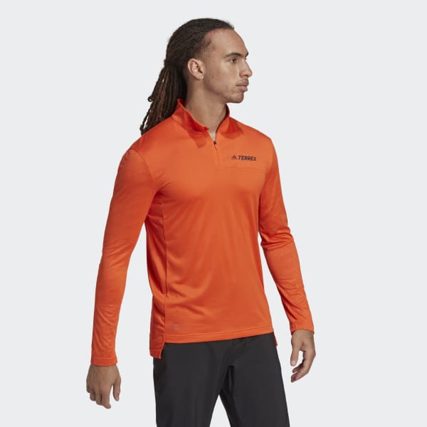 oranzová Tričko Terrex Multi Half-Zip IE782