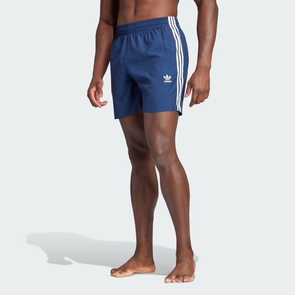 Azul Shorts de Natación Originals Adicolor 3 Franjas