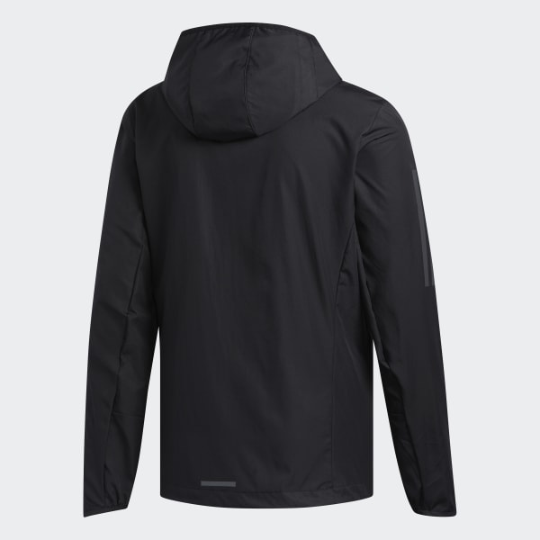 Negro Campera Rompevientos con Capucha Own the Run