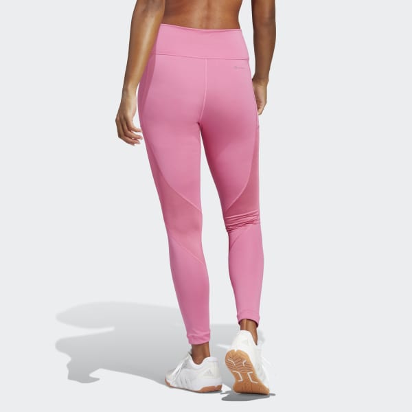 adidas Optime Hyperbright Training High-Rise 7/8 Tights - Pink