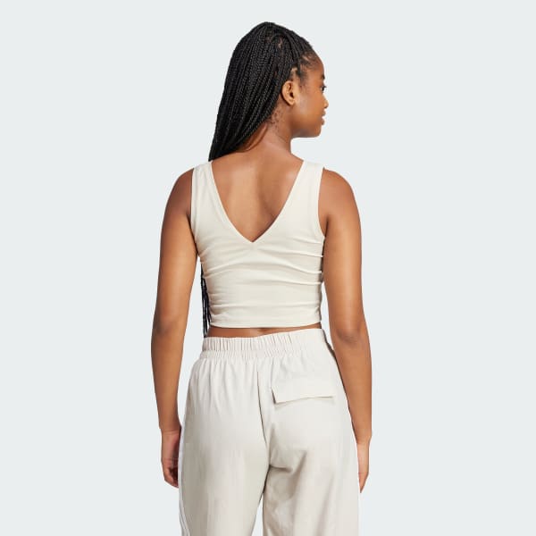 Beige Canotta Essentials Small Logo Cotton Lifestyle