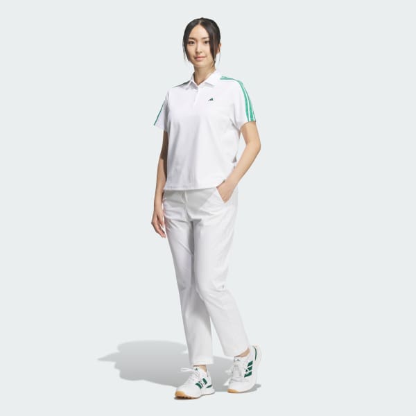 สีขาว เสื้อโปโลแขนสั้นผ้าปิเก้ 3-STRIPES CLIMACOOL