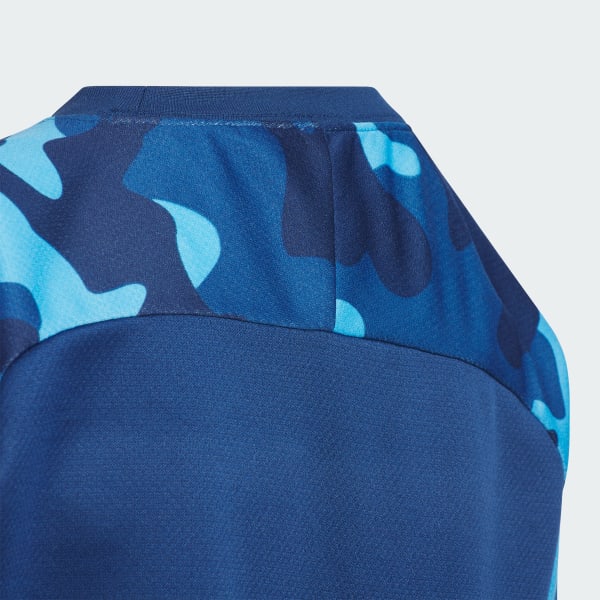 ブルー エッセンシャルズ カモパック ルーズフィット ダブルニット カラーブロックTシャツ