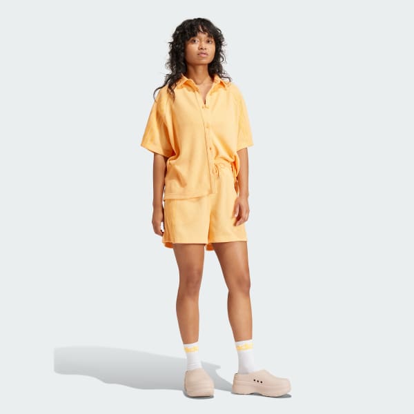 Naranja Camisa Fashion Knitted Holgada
