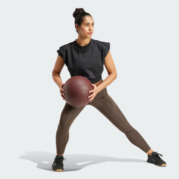 Siyah PrimeLift Boxy French Terry 3-Stripes Atlet