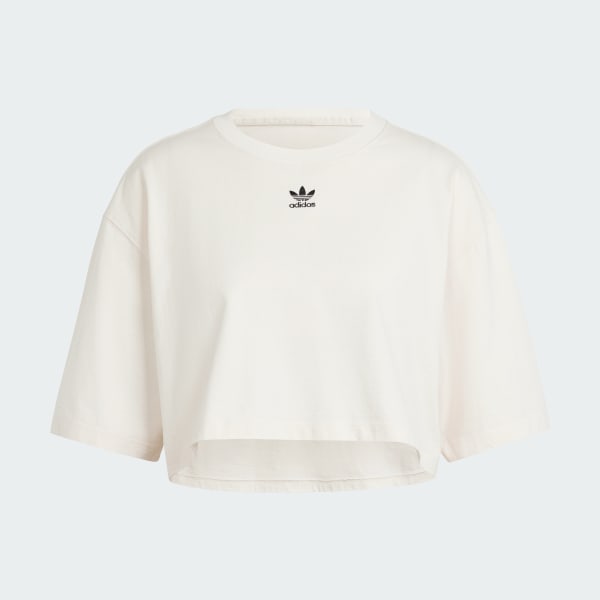 adidas Essentials Crop Top - White | Free Shipping with adiClub | adidas US