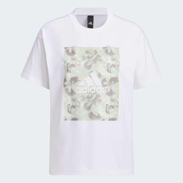 ホワイト W GRFX SS TEE2