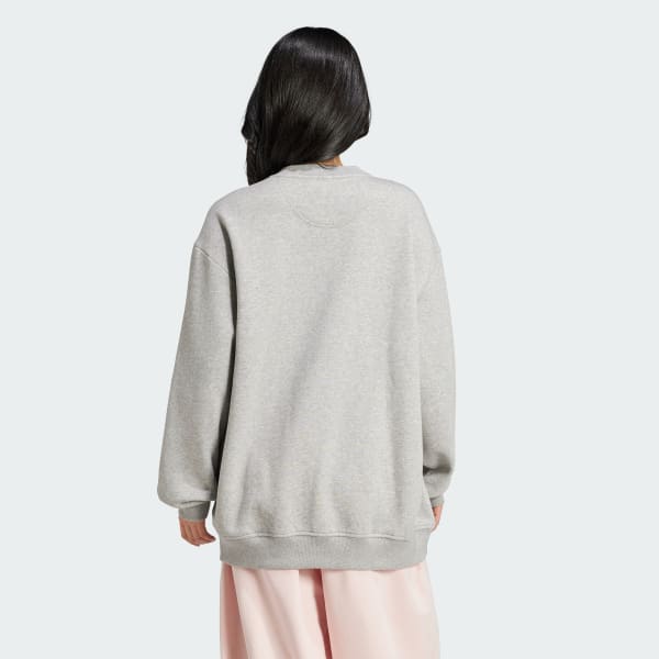 Gra Essentials Fleece Long Oversized Crew Genser