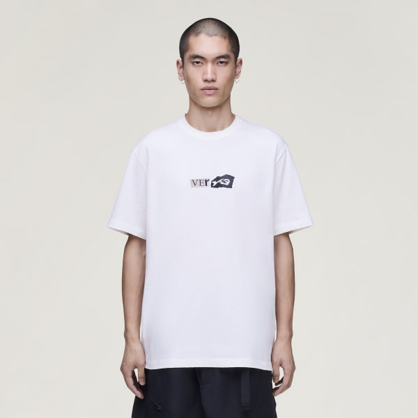 adidas Y-3 GFX SHORT SLEEVE TEE - White | Free Shipping with adiClub