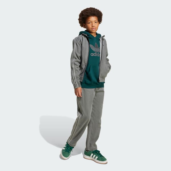 Verde Sudadera con capucha Big Logo Oversized (Adolescentes)