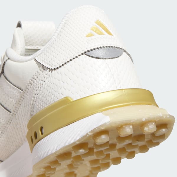 Adidas S2G 25 Leather Spikeless Womens Golf Shoes - Off White / Gold Adidas S2G 25 Leather Spikeless Womens Golf Shoes - Off White / Gold