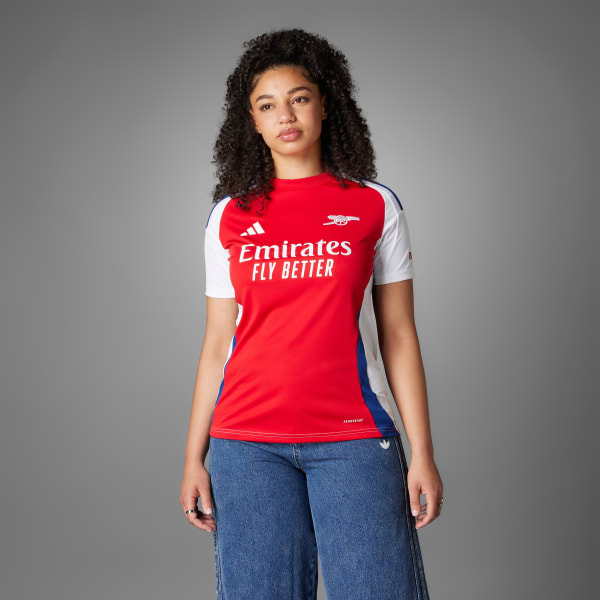 Adidas Womens Arsenal Home Jersey 24 25 Better Scarlet White Size L