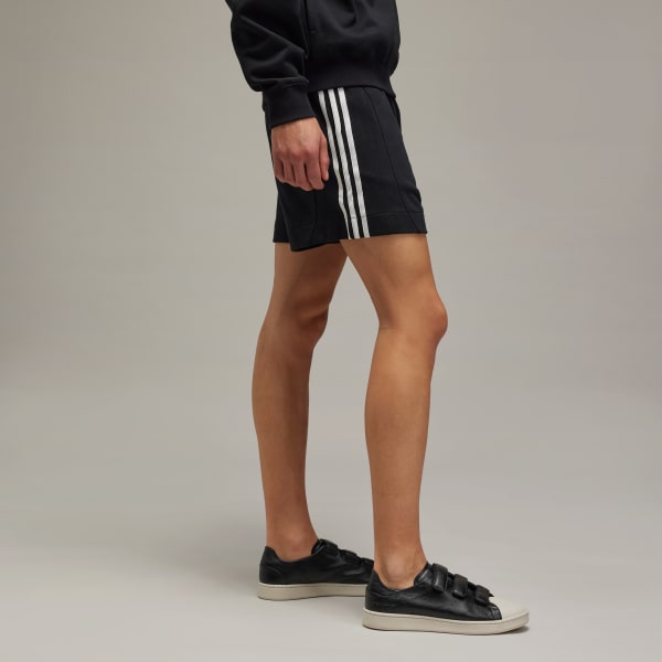Schwarz Y-3 M French Terry Cutline Shorts