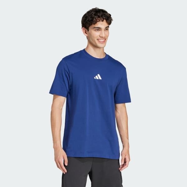 Blau Essentials Small Logo Single Jersey T-Shirt