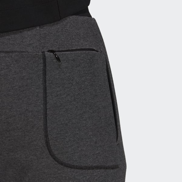 Preto Calças 7/8 em Fleece Quente AEROREADY para Ioga