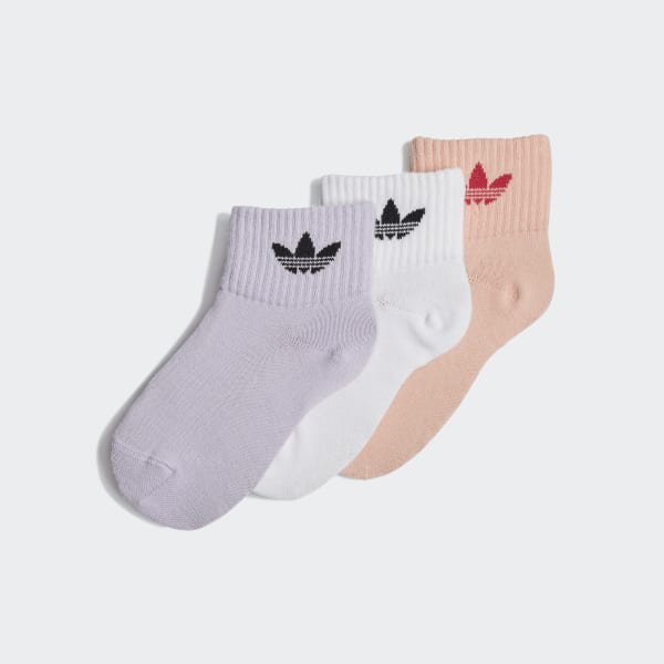 adidas Mid-Ankle Socks 3 Pairs - White | adidas US